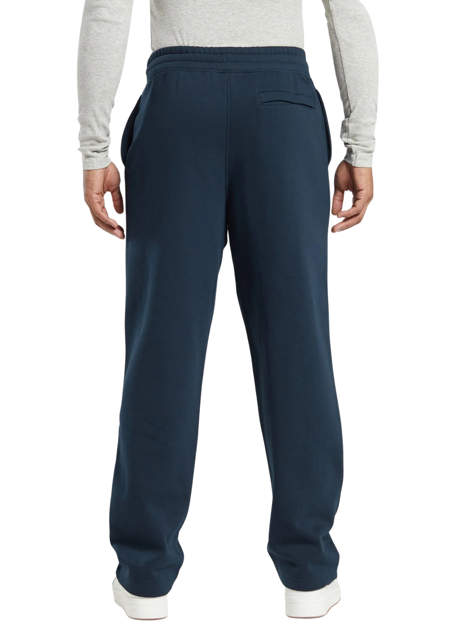 Uncuffed sweat pants - NAVY BLUE