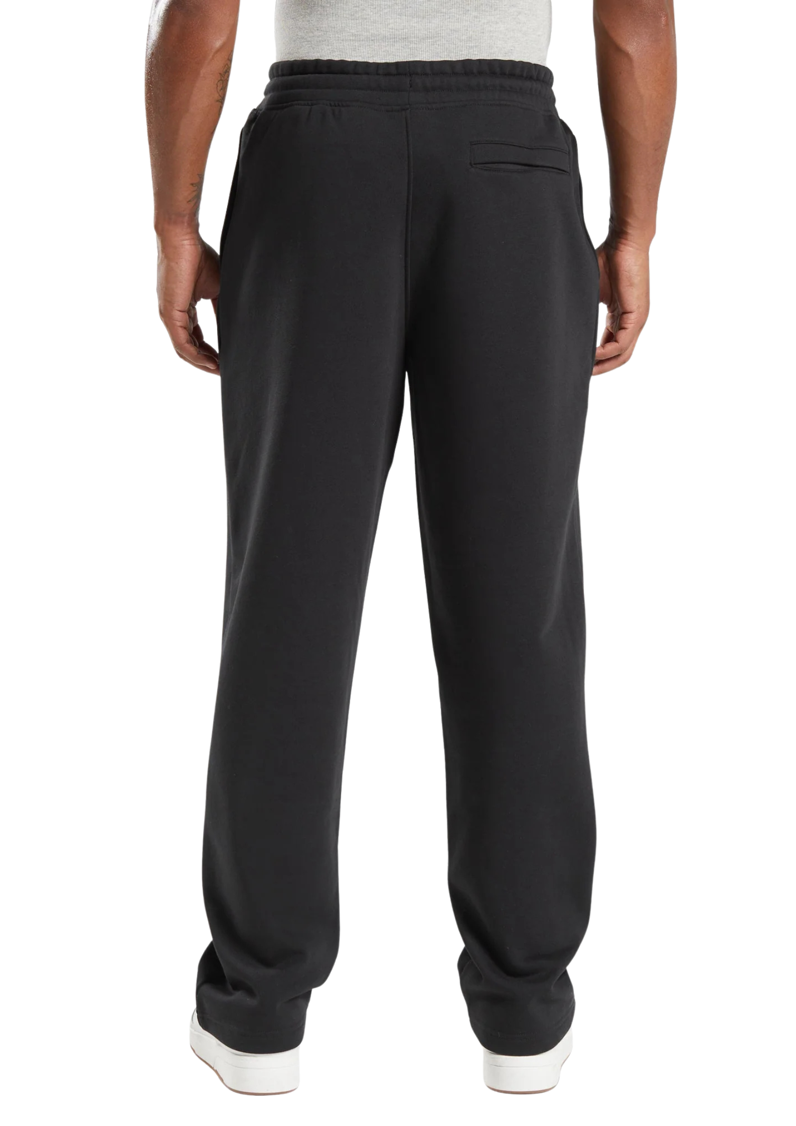 Uncuffed sweat pants - BLACK